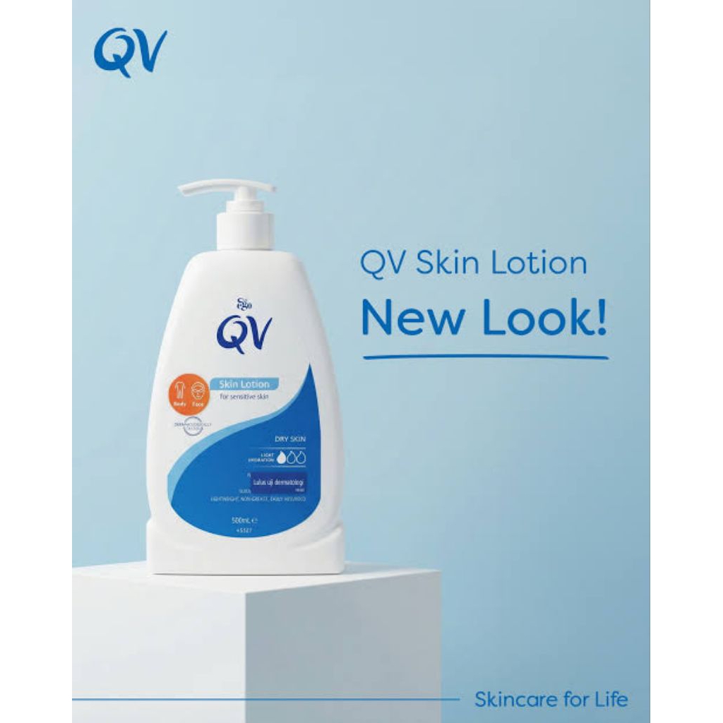 QV Skin Lotion 250ml & 500ml kemasan baru free Gift