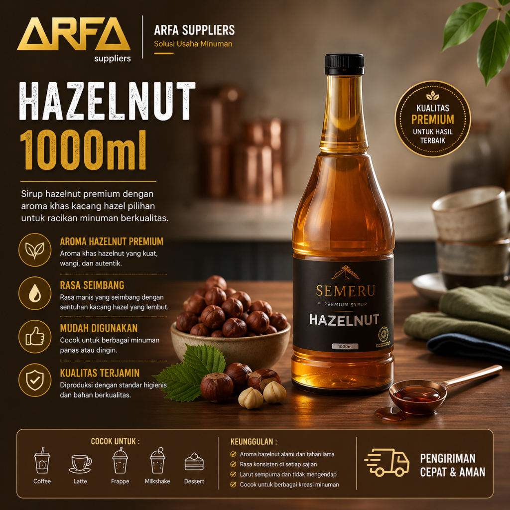 Sirup Semeru Hazelnut 1 liter