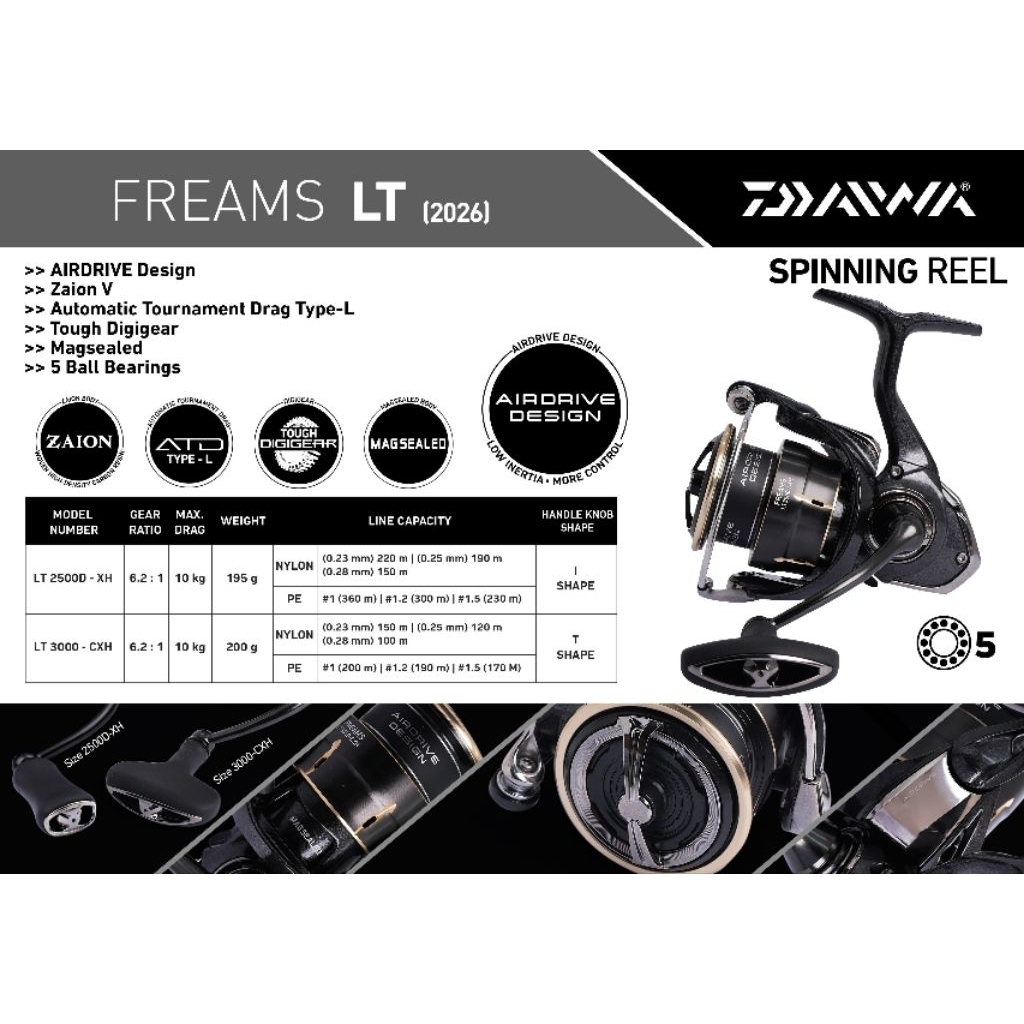 Reel Daiwa FREAMS LT 2500 3000 | 2026