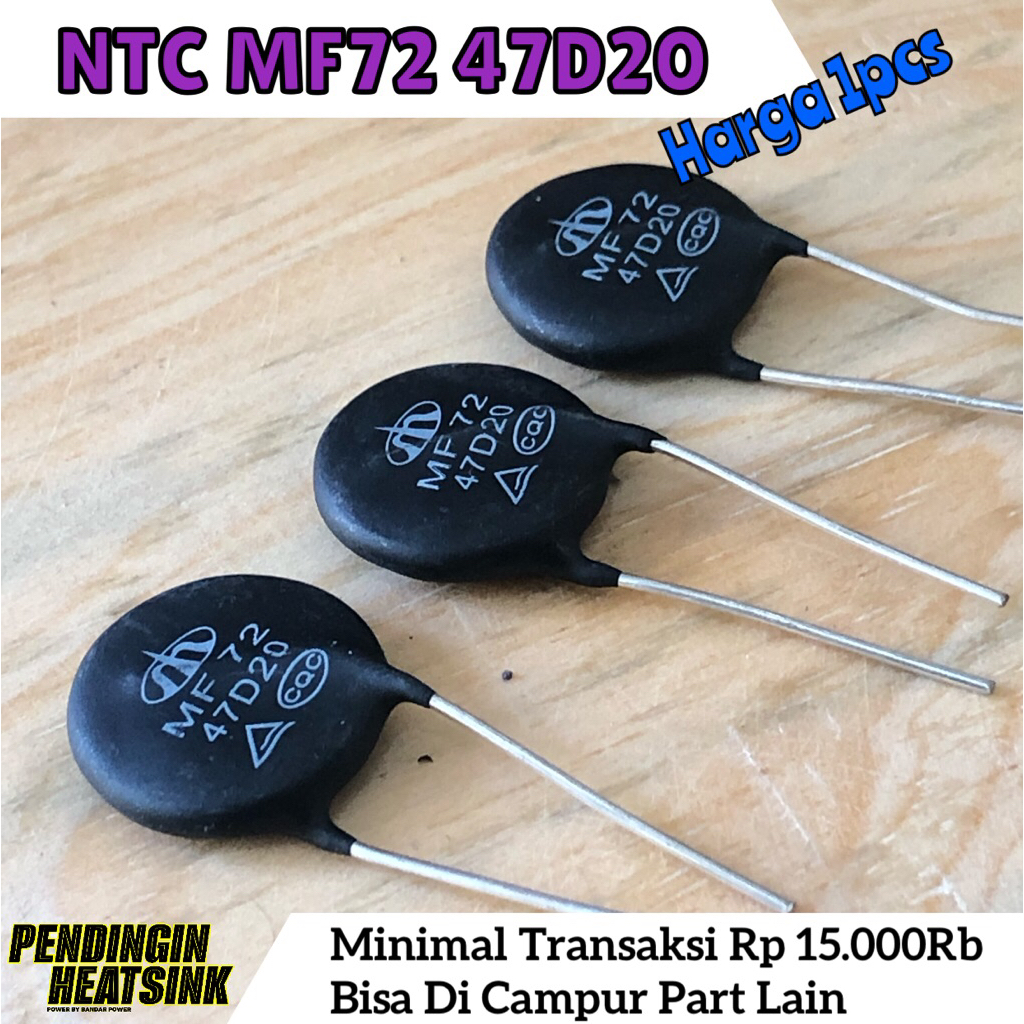 NTC MF72 47D20 Termistor Ukuran Pas Untuk Listrik