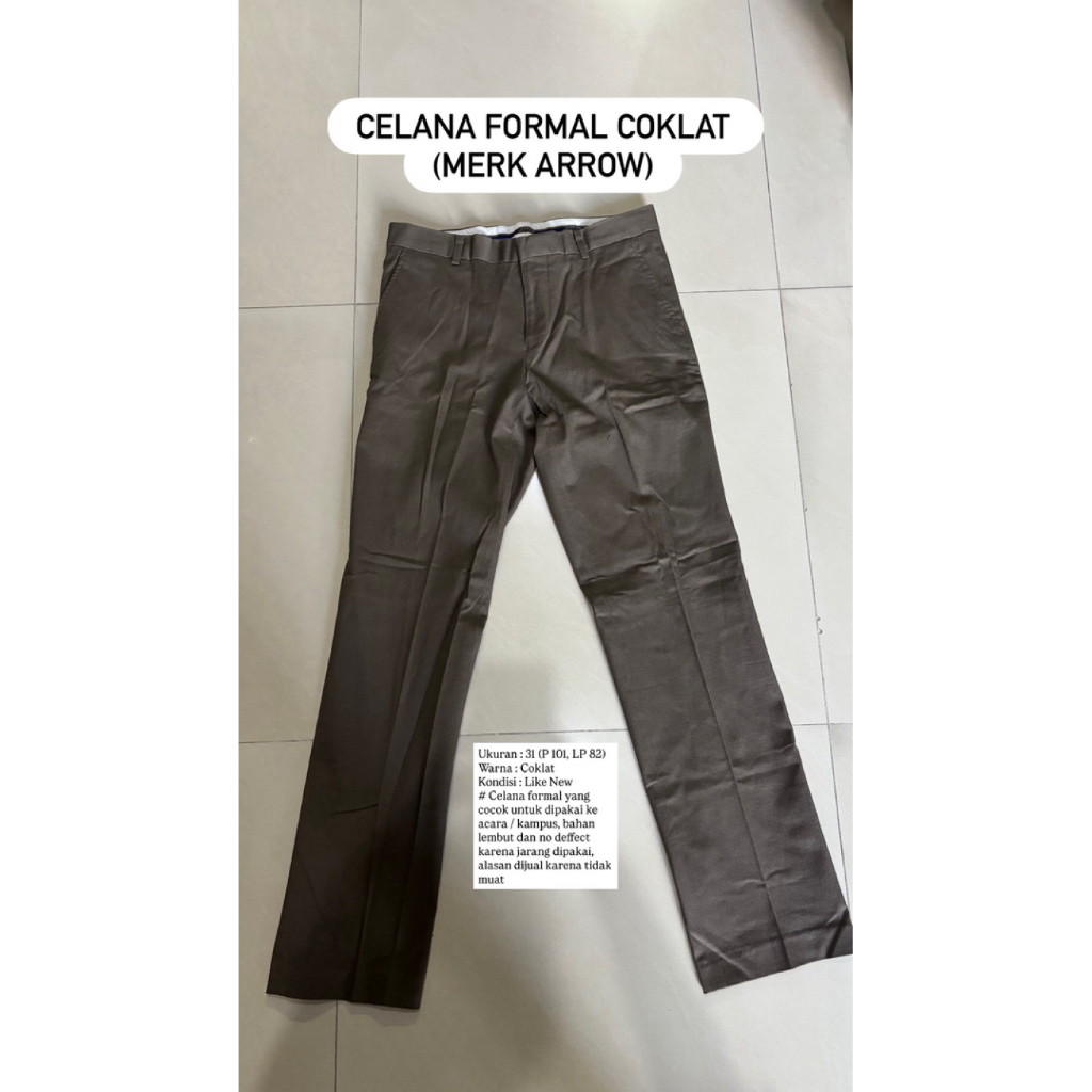 Celana Panjang Formal Pria (Merk Arrow) Preloved