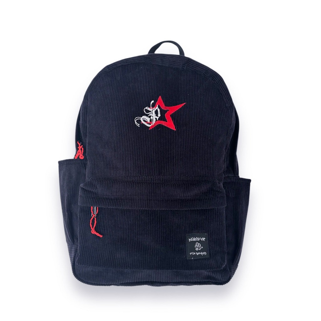 Puddinglane Bagpack Pria Wanita Tas Ransel Cowok Cewek Casual Corduroy Malkova