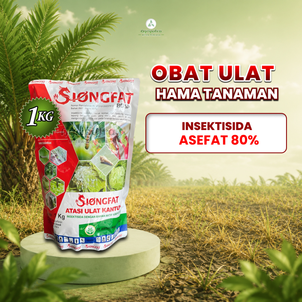 Insektisida SIONGFAT 80 SP | 1KG | Pembasmi Hama Penggerek | Ulat Kantong | Ulat Grayak | Ulat Krop