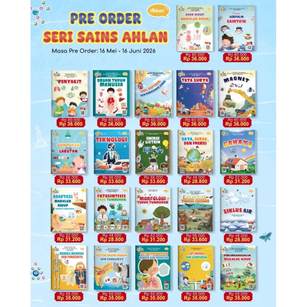 Seri Sains Anak  Terlengkap Ahlan Buku Cerita Ilmu Pengetahuan
