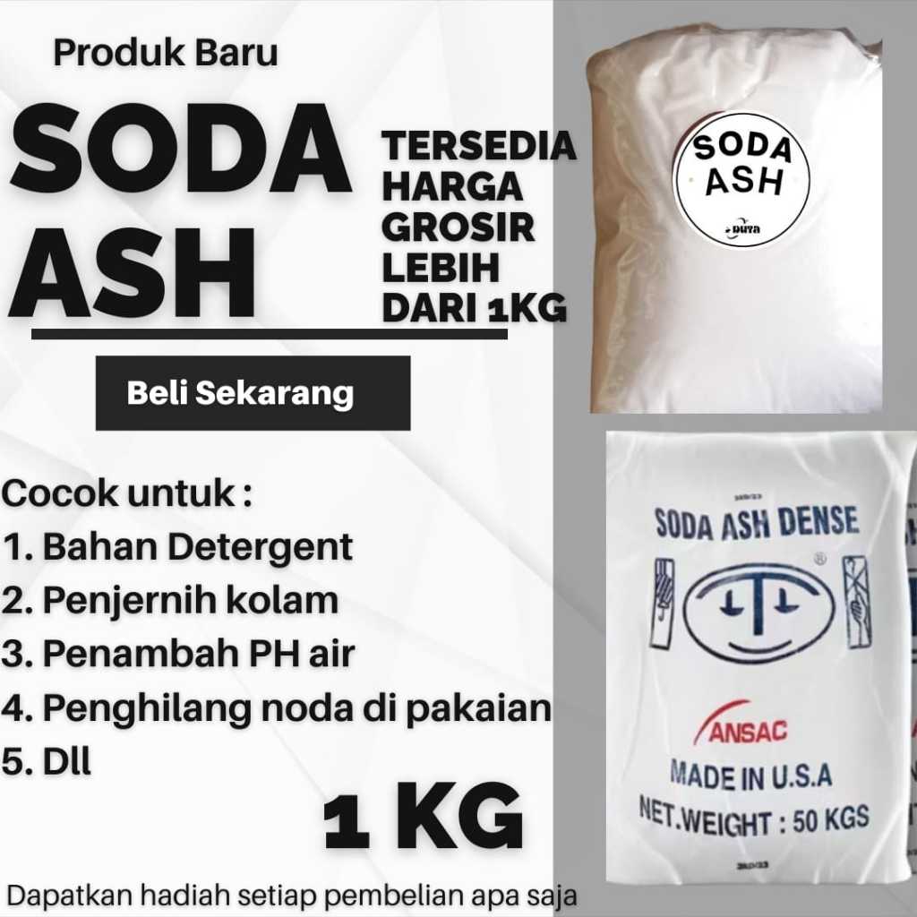 SODA ASH 1KG - SODA ASH - BAHAN DETERGENT - BAHAN SABUN - SODA - GSM SODA 1KG4