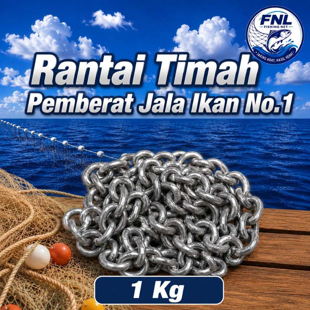 Rantai Timah Pemberat Jala Ikan No.1 / Harga per Kilo