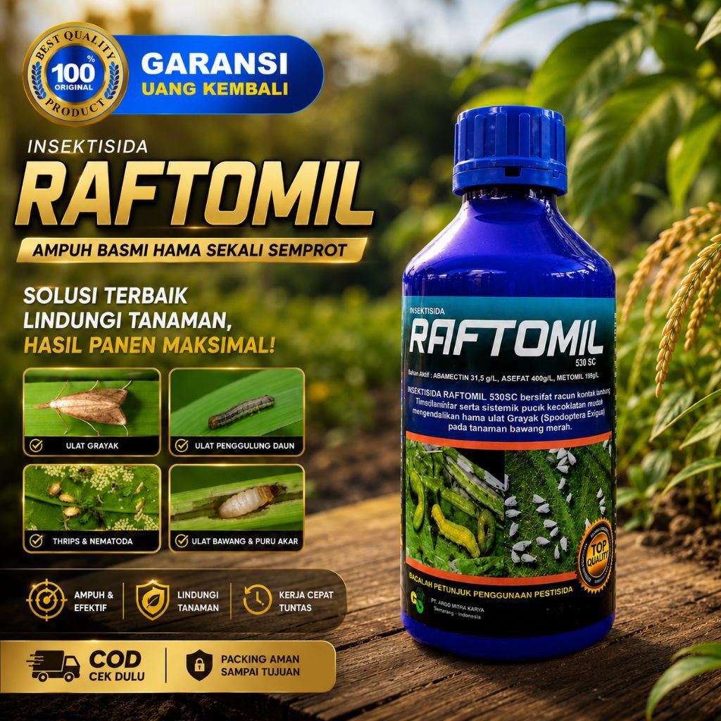 Insektisida Raftomil 530 SC 1 Liter - Kontak, Sistemik, Mudah Larut
