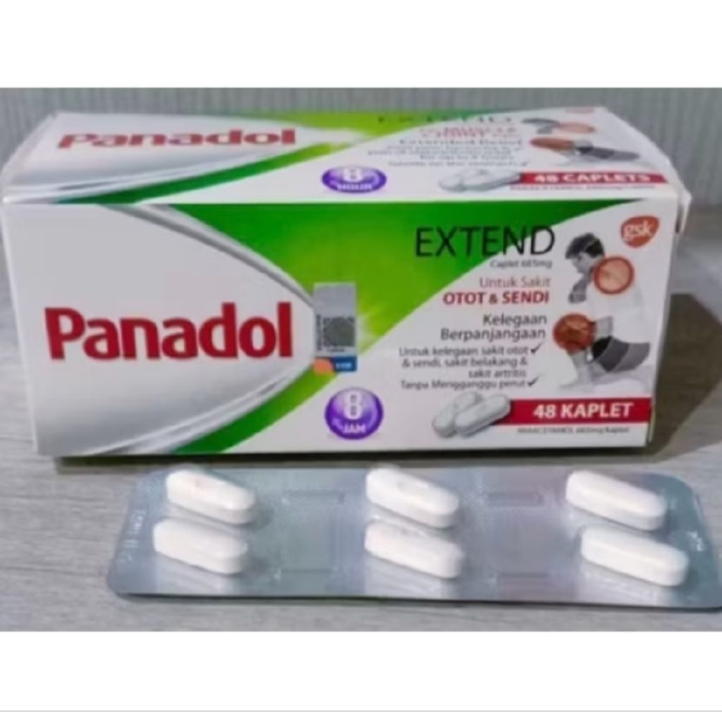 PANADOL EXTEND PANADOL HIJAU (per strip isi 6 tablet) obat sakit sendi obat muscle pain original Mal