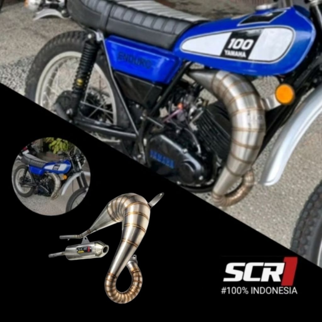Knalpot DT 100 - Knalpot Yamaha Dt100 Stainless Original Scr1 racing
