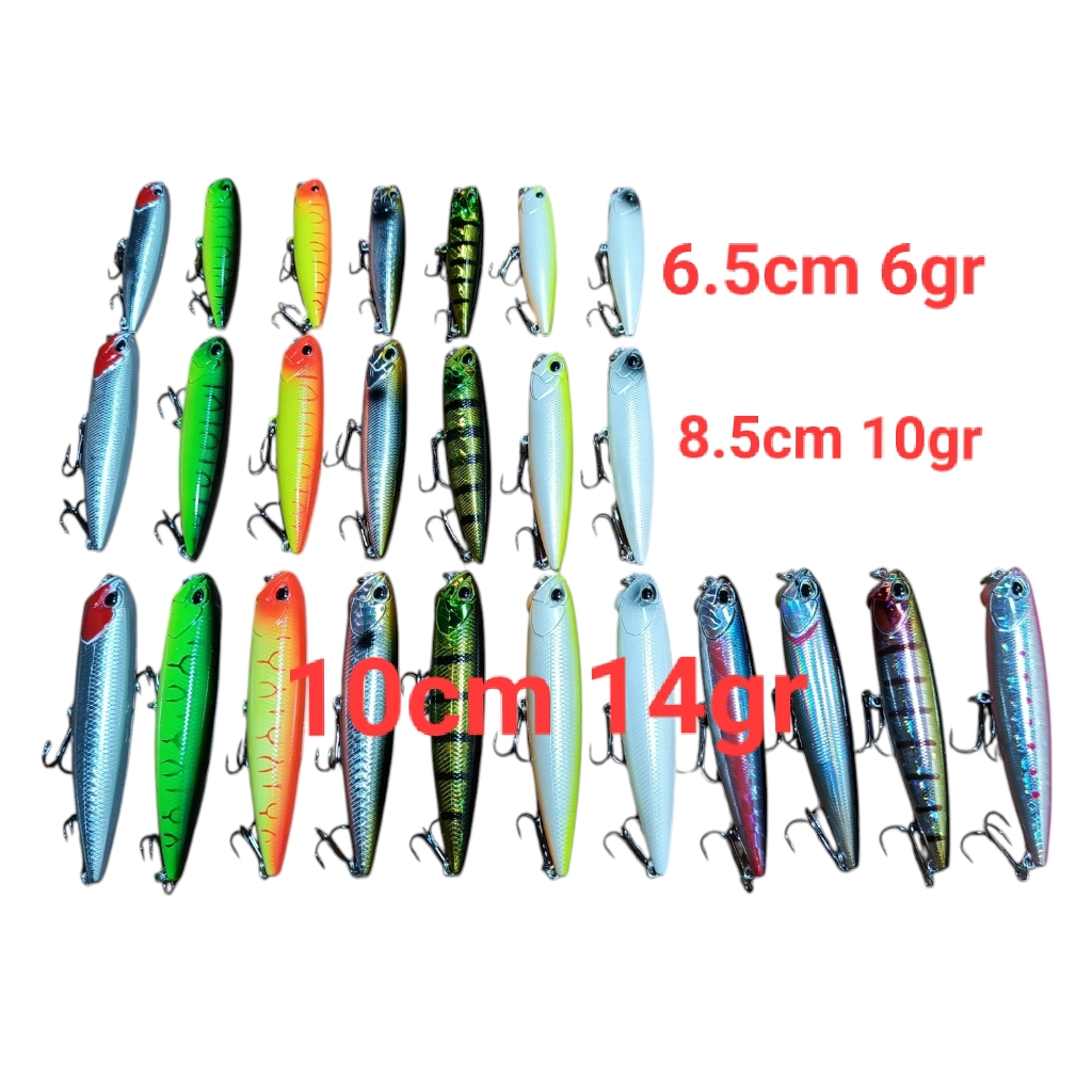 Lure WTD Pencil 6.5cm 8.5cm 10cm Umpan Pancing Casting Zigzag Rattle Realis Replika Duo UL Ultra lig