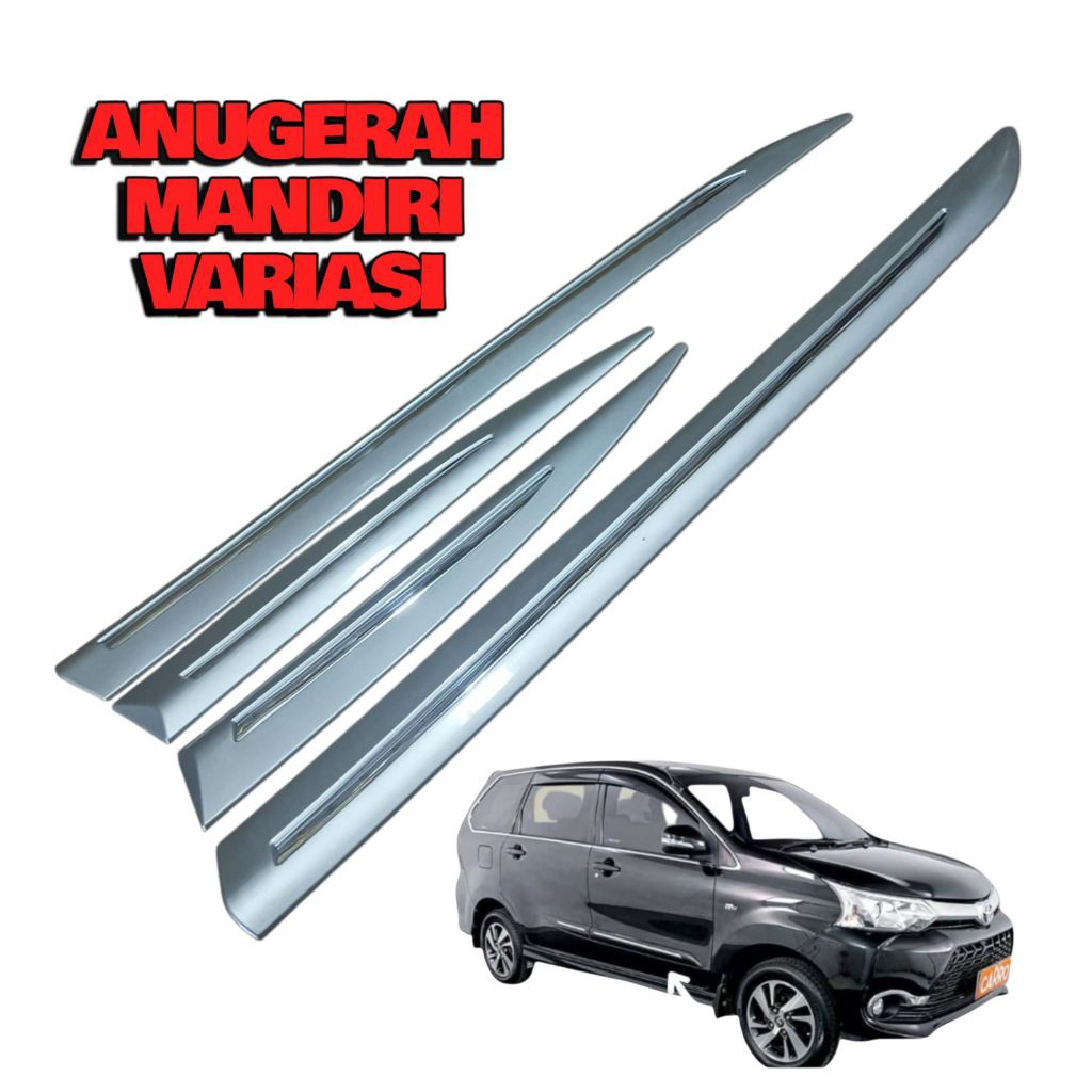 LIST BODY SAMPING / SIDE BODY MOULDING GRAND AVANZA 2015-2018 SILVER