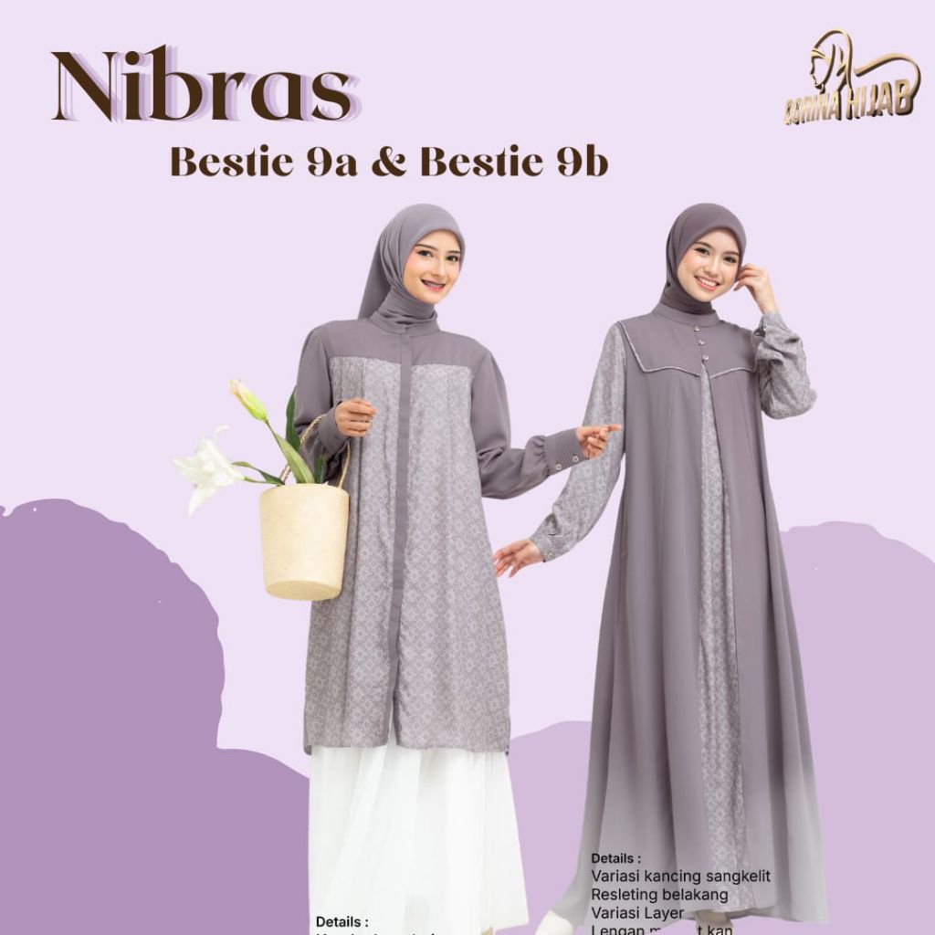 Nibras Bestie 9a & 9b/ Gamis Nibras Bestie 9a/ Tunik Nibras Bestie 9b/ Nibraspride Terbaru 2026
