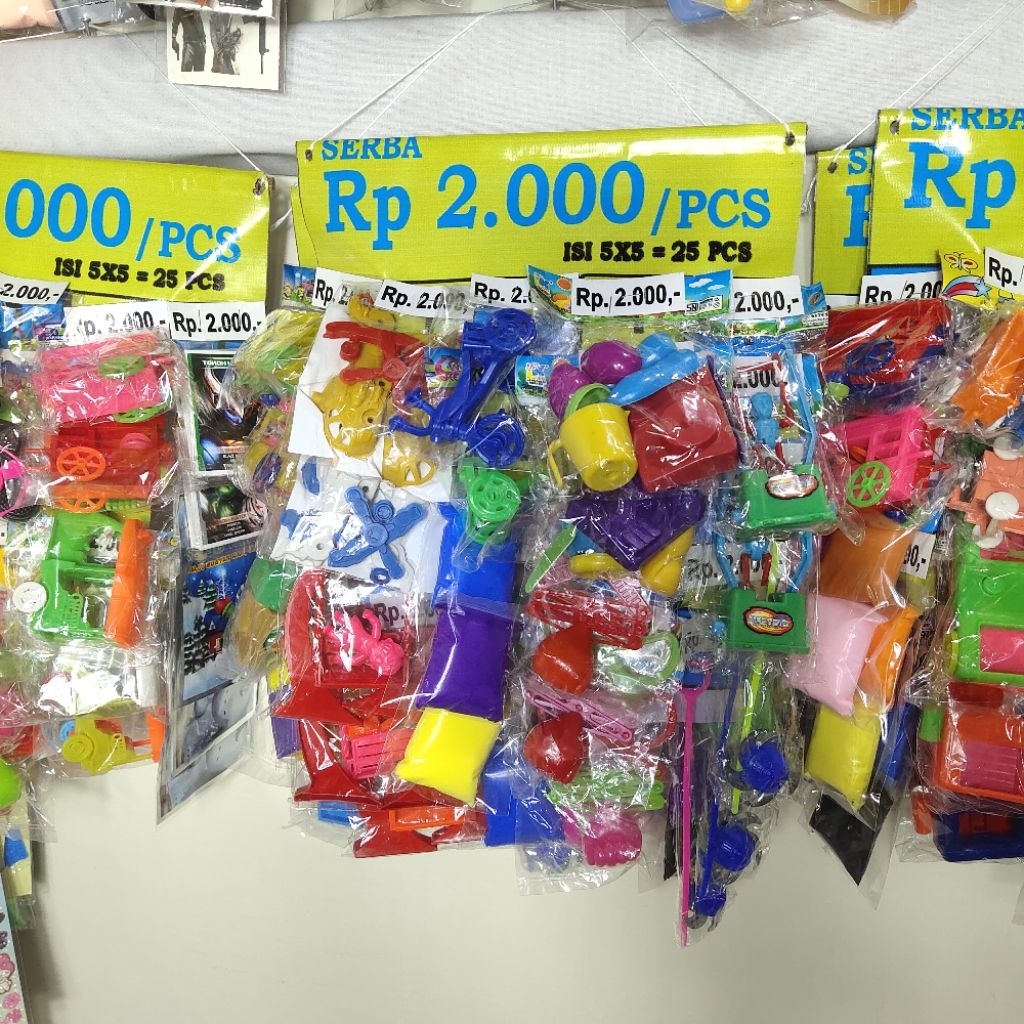 Rencengan Mainan 2000an murah Isi 25 Pcs