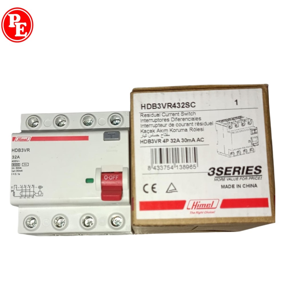 ELCB / RCCB 30ma 300ma HIMEL SNI 3P+N 10A ,20A ,25A ,32A