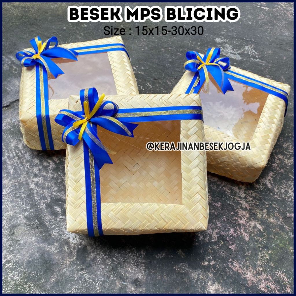 BESEK 25X25X8 CM MIKA PITA BLICING | besek nasi liwet catering kardus nasi box nasi
