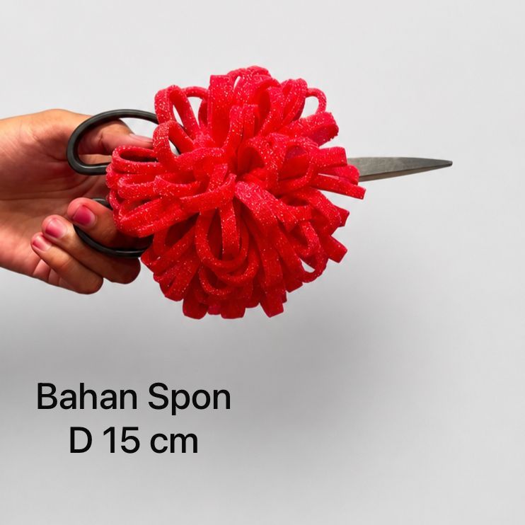Dqueen Florist - Pita Hiasan / Pita Gunting / Peresmian/ Pita Dekorasi / Spon aksen Emas