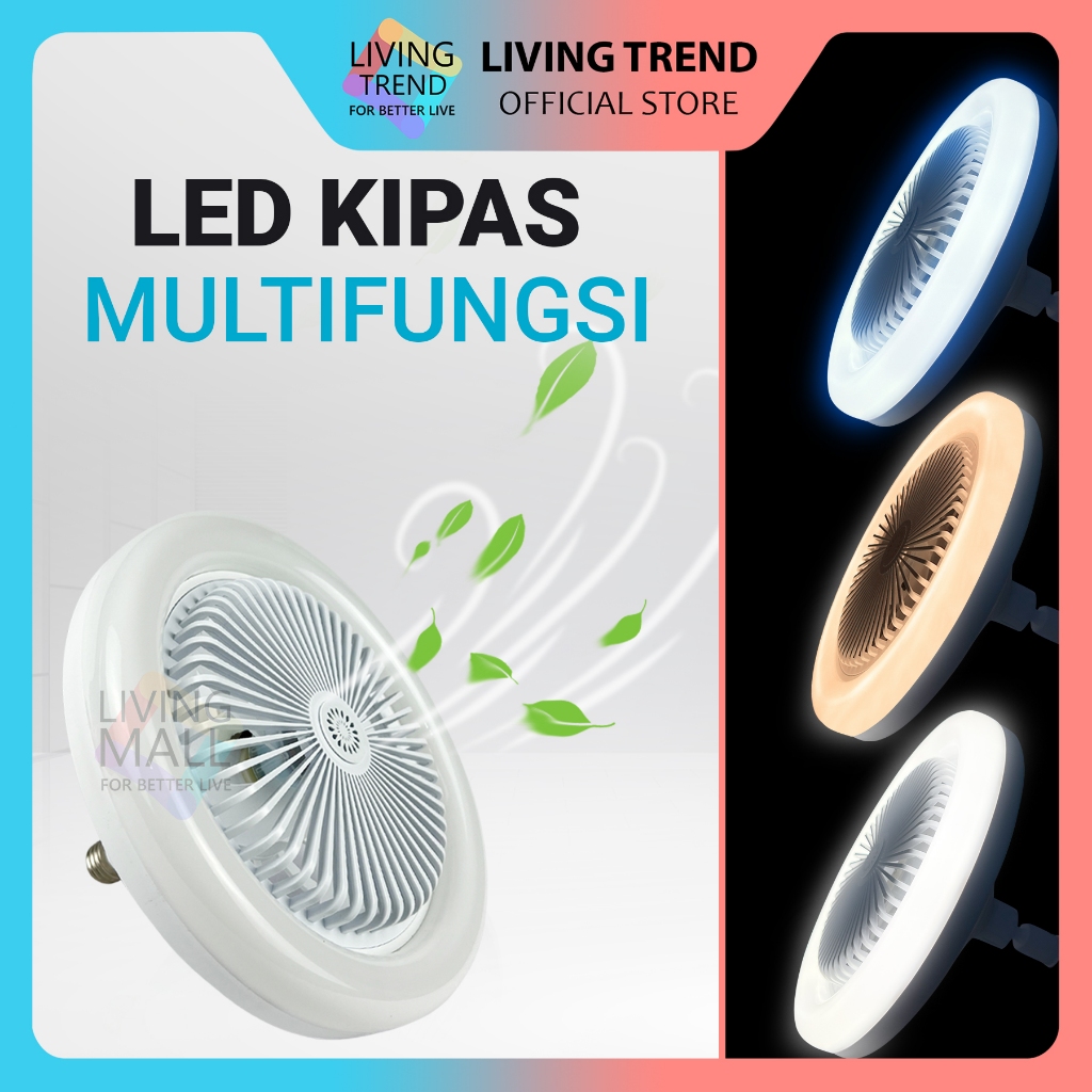 Lampu Gantung + Kipas 2 in 1 Multifungsi/Lampu Kipas + Remote/ LED Fan Fitting E27