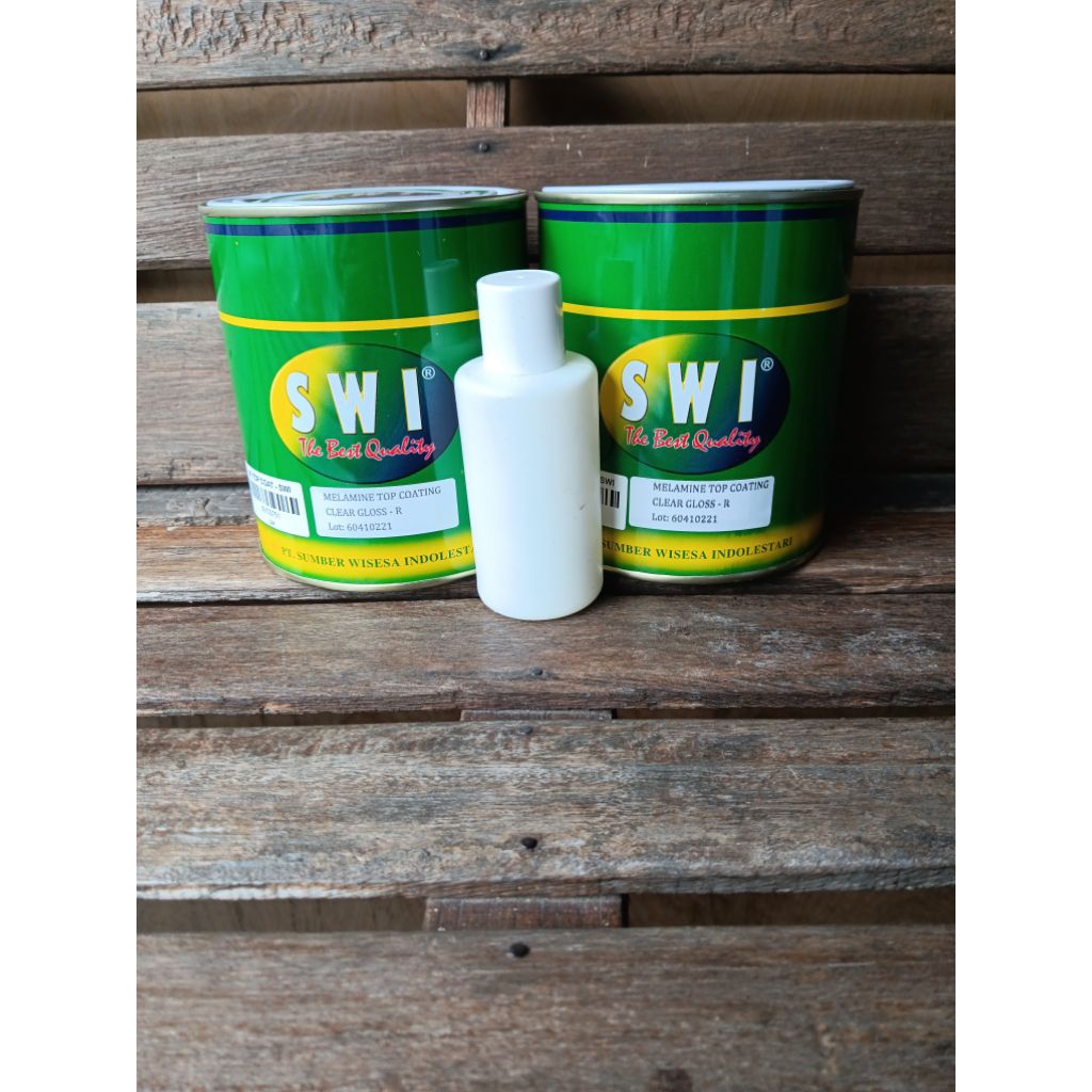 Melamine SWI clear gloss top coat 1liter bonus hardener 100ml