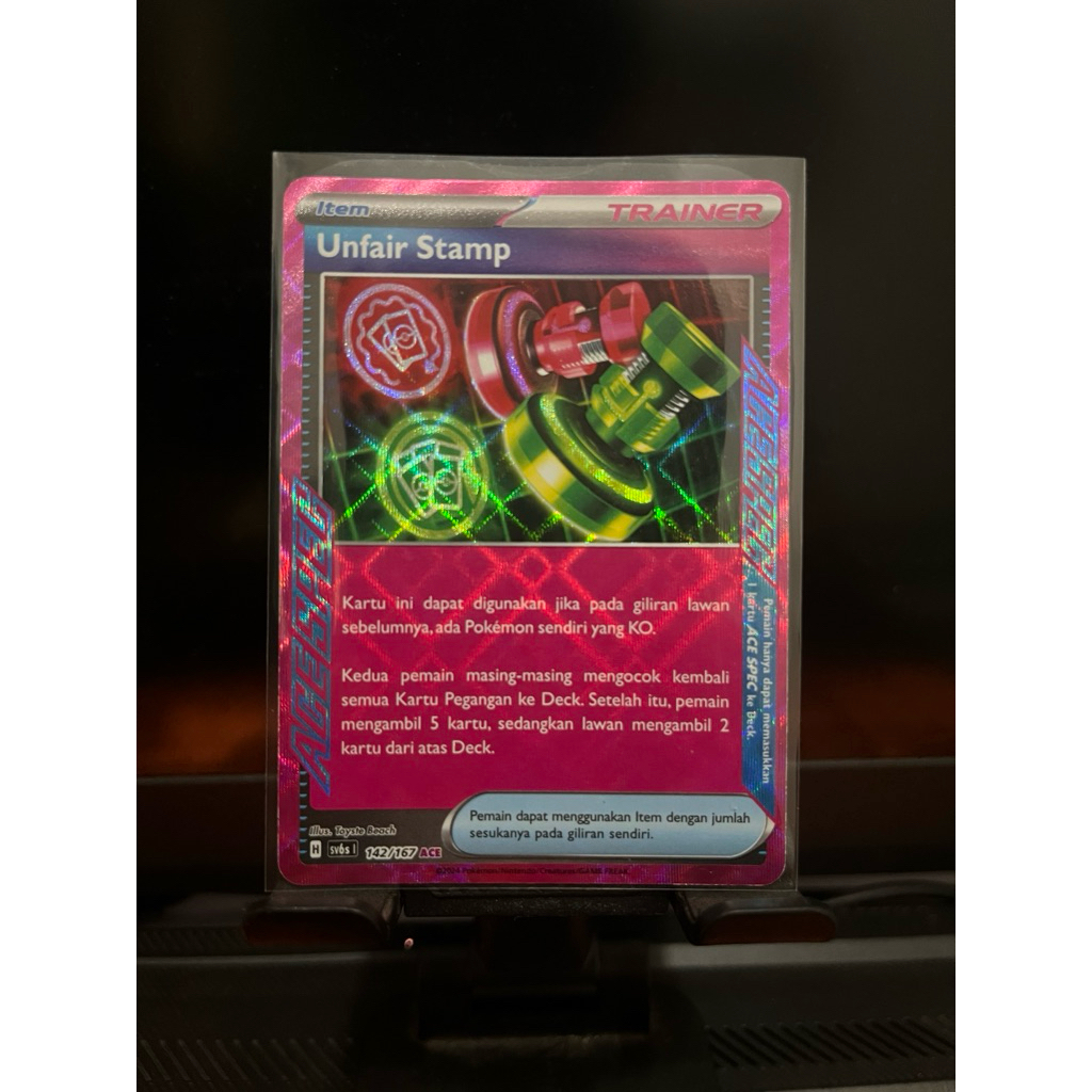 Unfair Stamp ACE trainer kartu pokemon