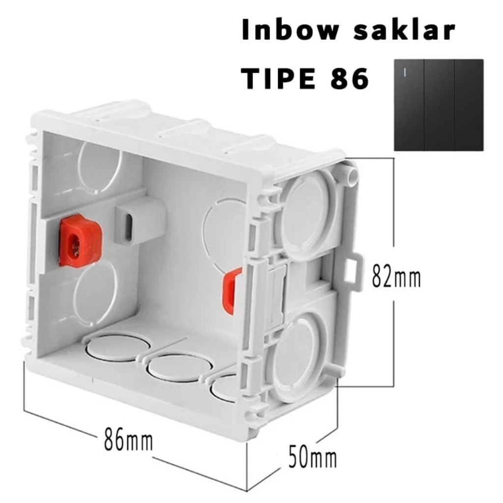 INBOW DUS 86mm Putih Mangkok Stop Kontak/ Saklar Inbow