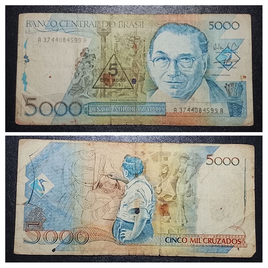 uang asing Brazil 5000 cruzados p3800