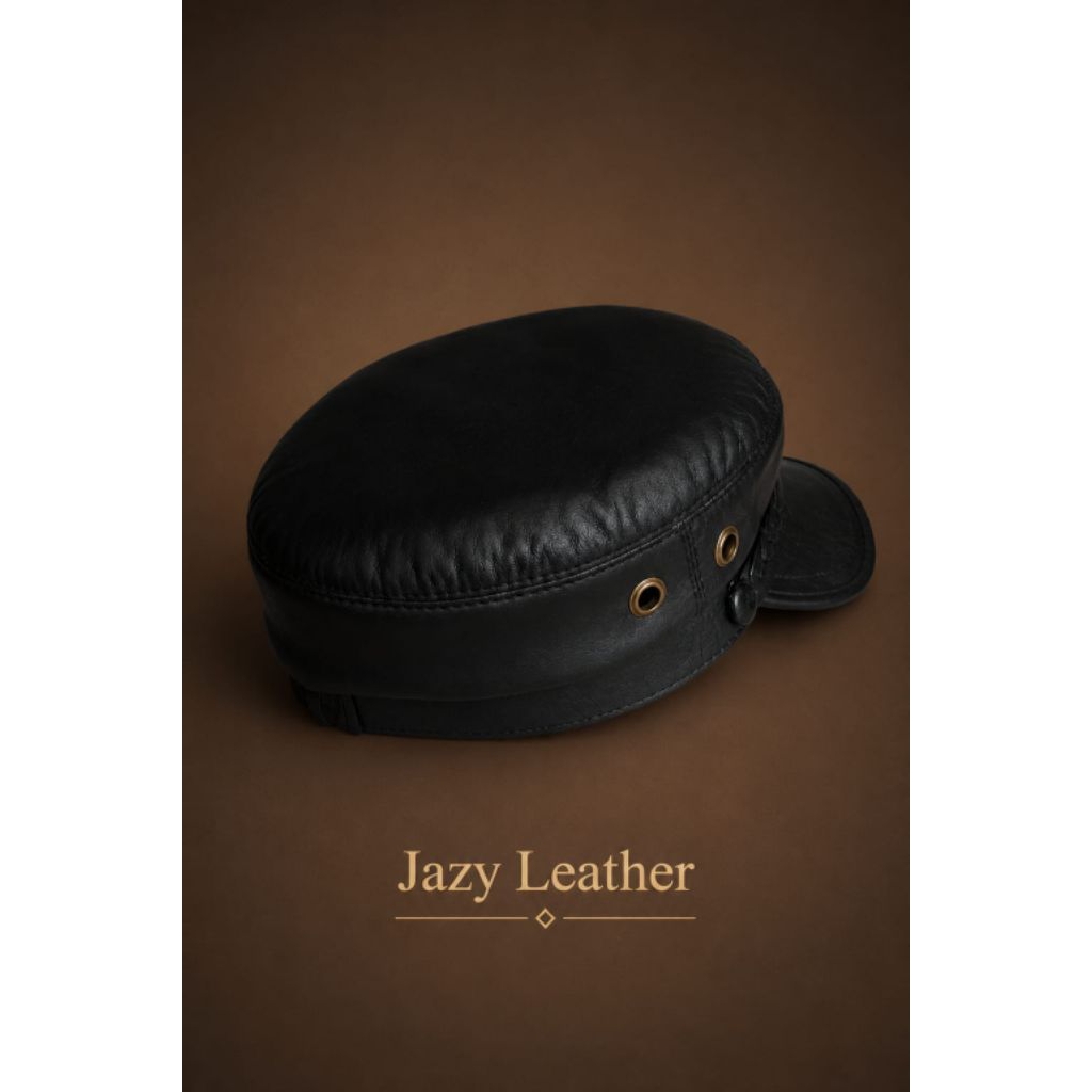 Topi kulit dewasa model nahkoda