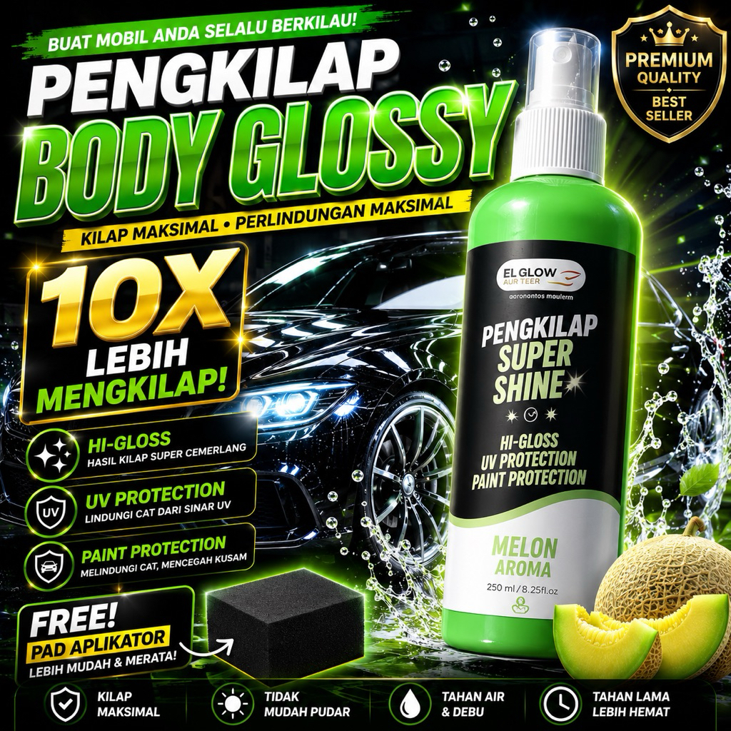 PENGKILAP BODY | Elglow Sealant Wax,Pengkilap Body Motor,Pengkilap Glossy Motor Mobil,Pengkilap Glos