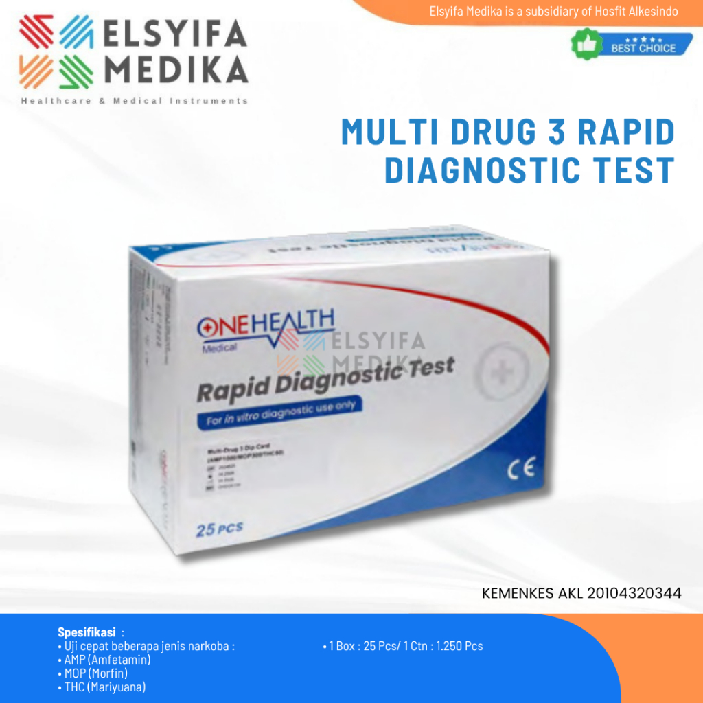 Share: 0 Alat Tes Narkoba Urine Onehealth Multi Drug Test 3 Parameter 5P 6P 7P Akurat KEMASAN ECERAN