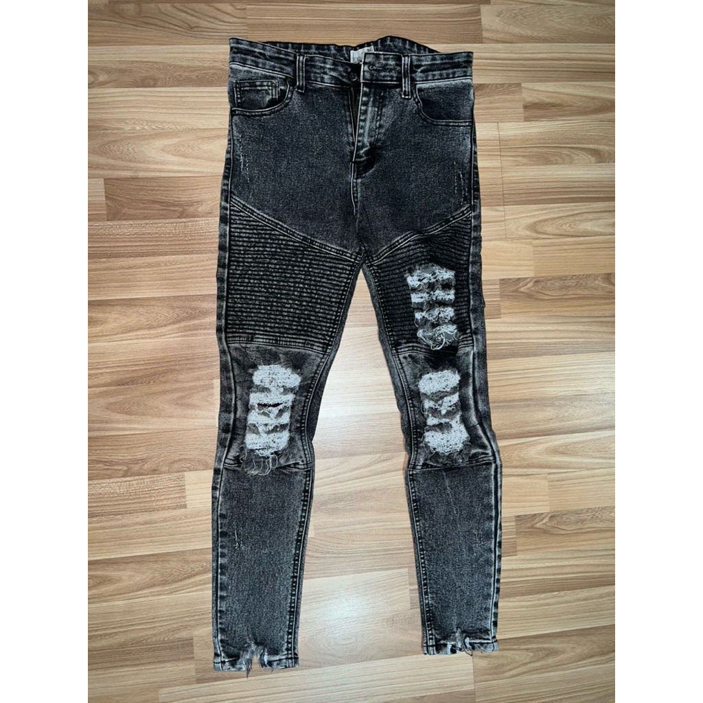 LOD Denim Biker Ripped Jeans