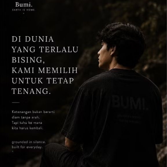 Signature T-shirt by Bumi. Grounded in silence, built for everyday.
