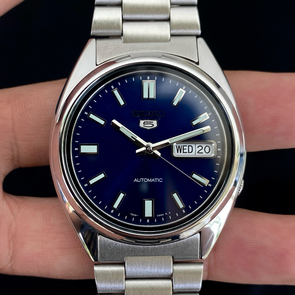 Seiko 5 SNXS77 Blue Sunburst Dial 7S26-0480