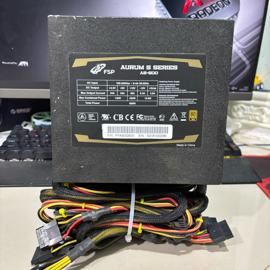 PSU GAMING FSP AURUM 600W 80+ GOLD