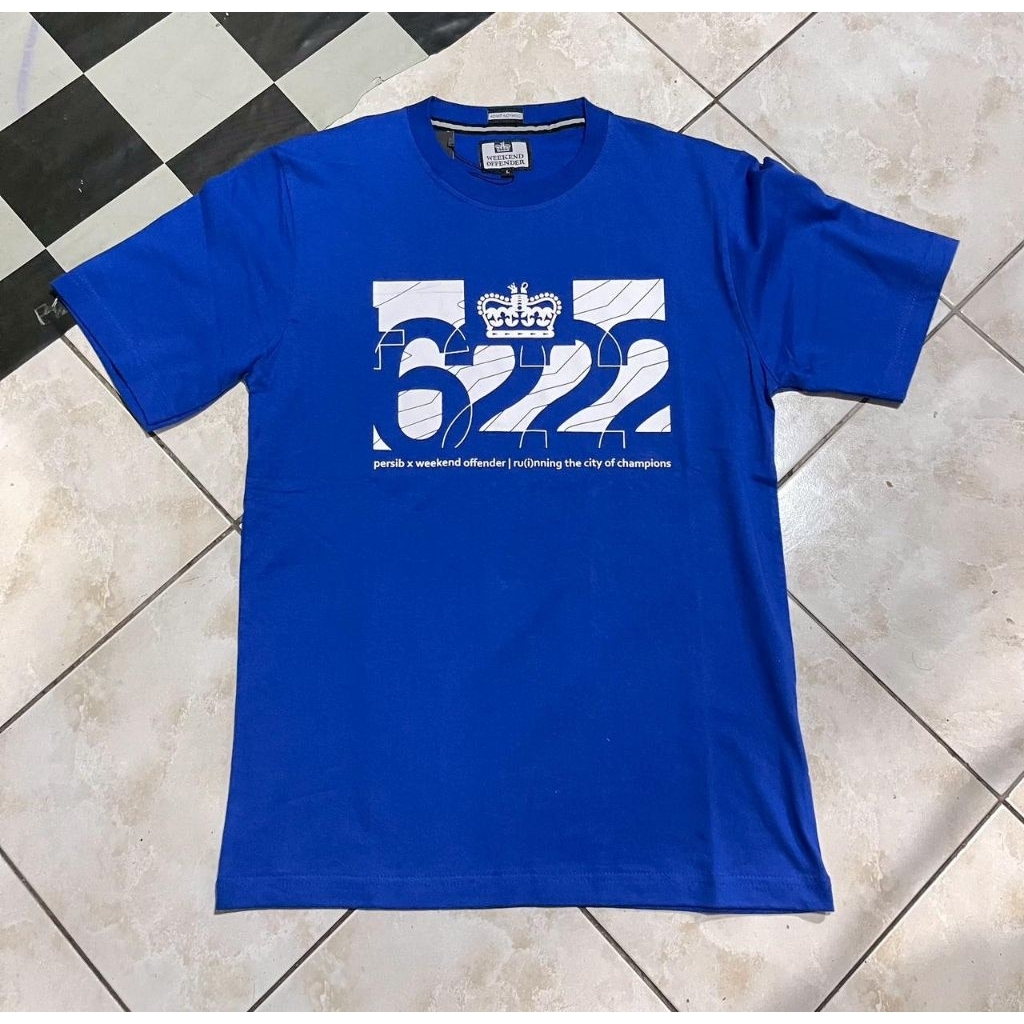 Baju Kaos Pria Wanita Adidas Persib Biru Lengan Pendek