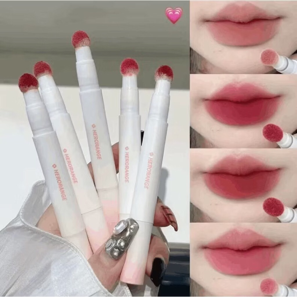 HERORANGE Twist Matte Lip Mud Velvet - Liptint Matte Stik Halus Soft Focus Tahan Lama