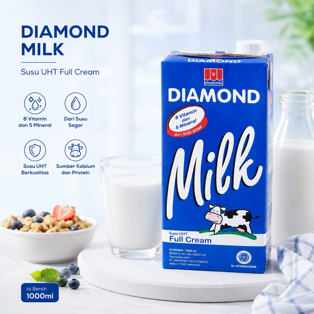 Susu UHT Diamond 1 Liter