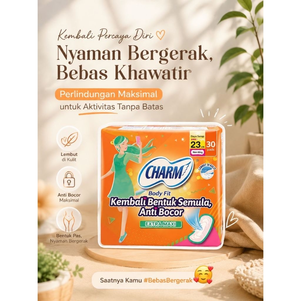 Bisa COD - Pembalut Charm 23 CM - Isi 30