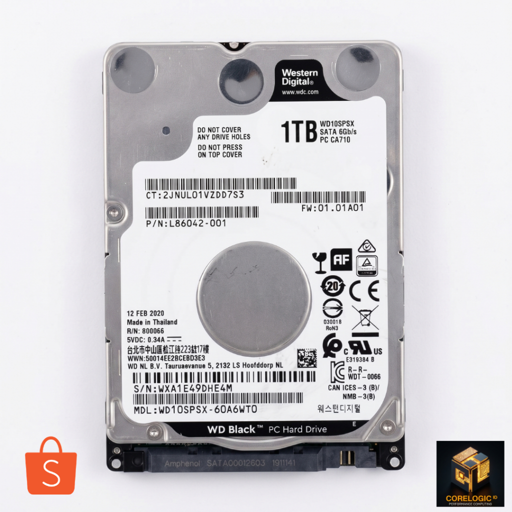 Hardisk Laptop 1TB - WD Black 1TB WD10SPSX 7200RPM - HDD Laptop WD Black HDD SATA 1TB