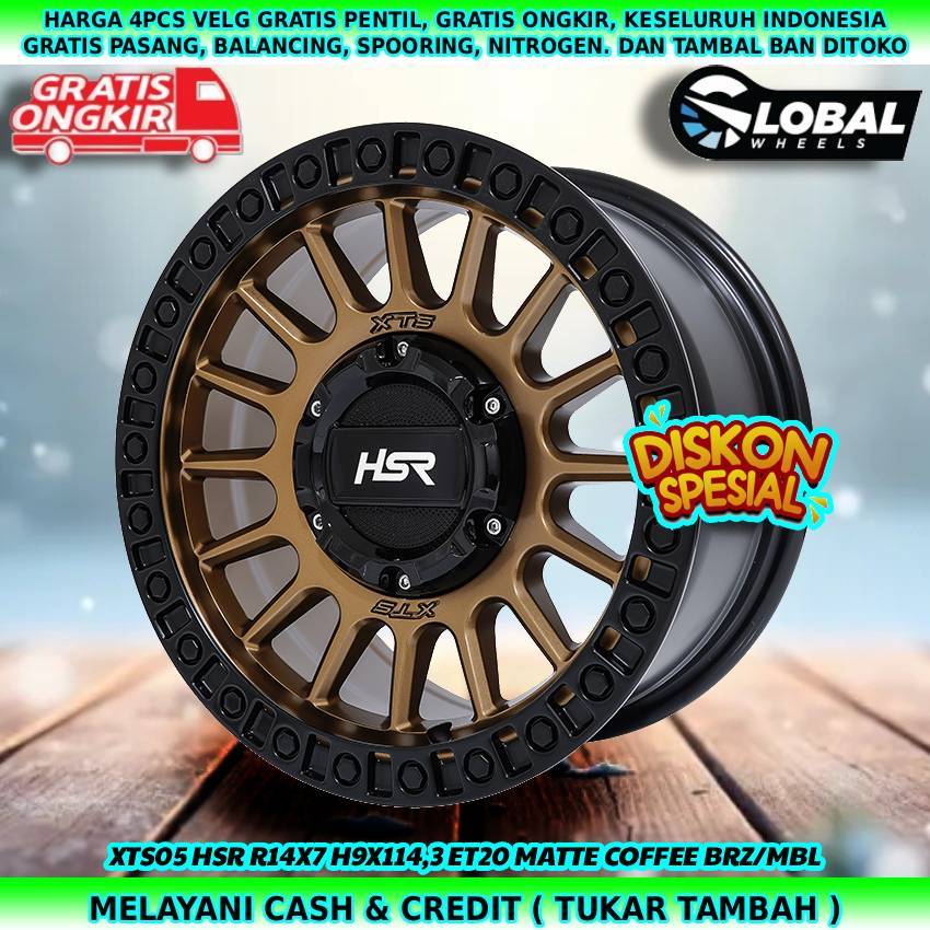 Velg untuk muatan velg ring14 untuk mobil Grandmax| L300| Panther| Avanza| dll veg hsr xts05 R14