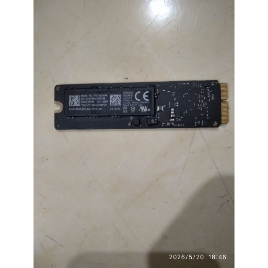 SSD NVMe M.2 256GB Samsung | Second | 90% Health