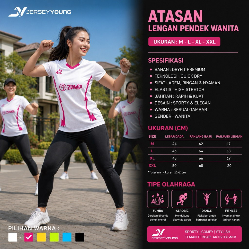 Atasan olahraga cewek baju,zumba, aerobik, senam,jogging,ranning