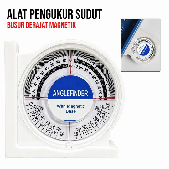 Busur Derajat Magnetik Alat Pengukur Sudut Kemiringan Inclinometer 6914