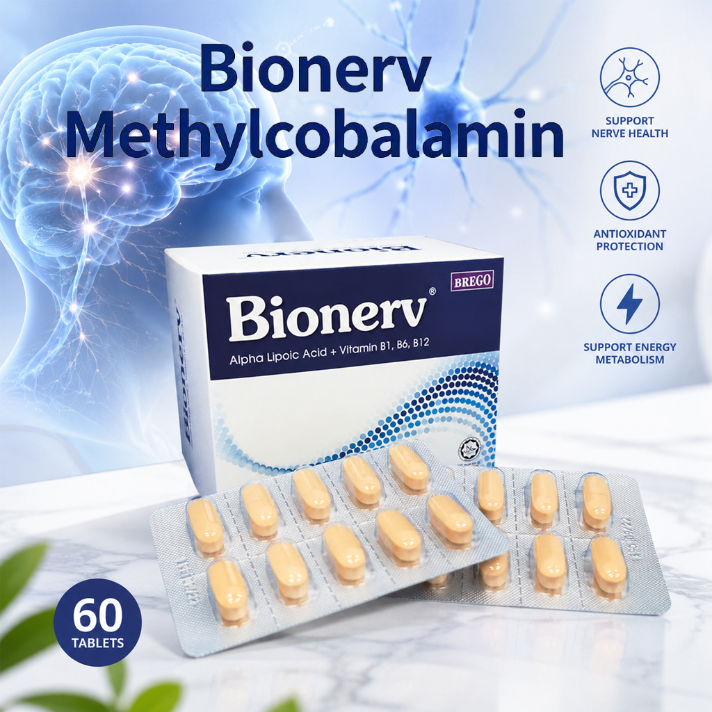 Bionerv + Vitamin B1 B6 B12 6x10 Tablet - Butir Multivitamin Dan Lipoic Acid Untuk Daya Tahan Tubuh