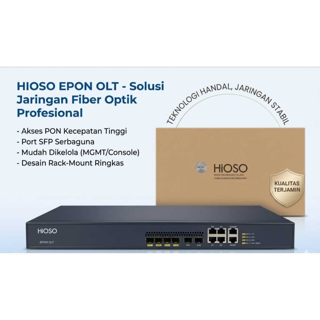 OLT HIOSO 4 PORT EPON HA7304VX SUPPORT UPLINK 10G