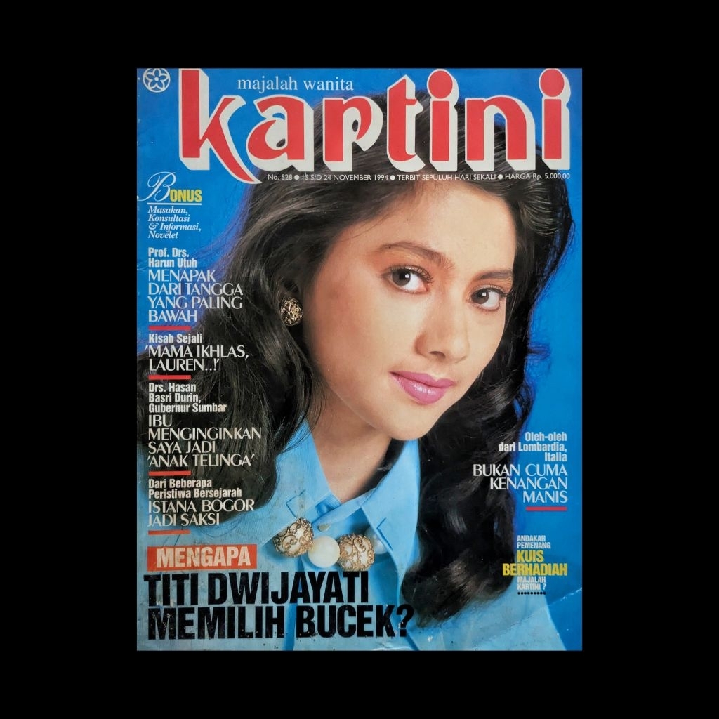 Majalah Kartini, No. 528/1994 - Cover: Cut Keke // Lily Soekarno M. Noer - Rano Karno - Susi Susanti