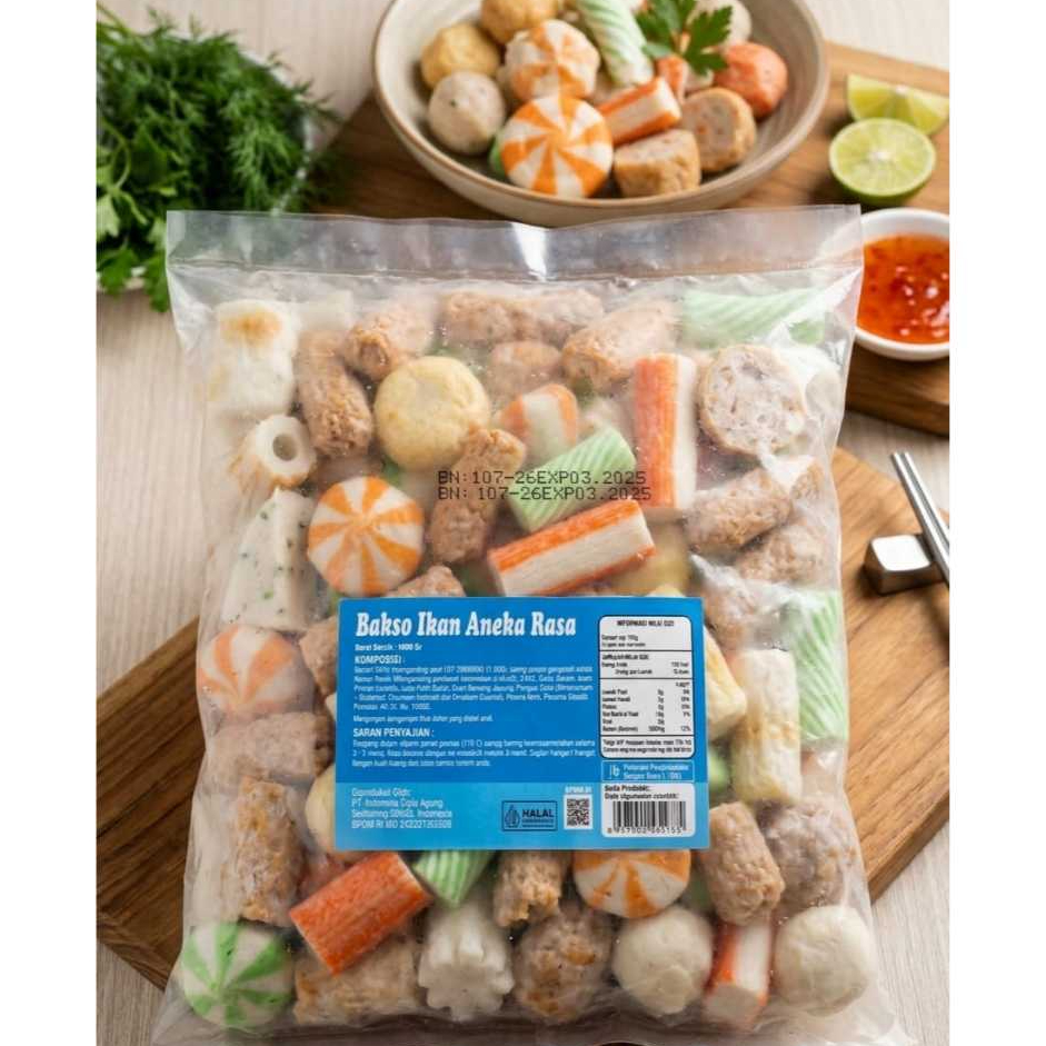 Mix seafood / bakso ikan mix indomina 1kg frozen