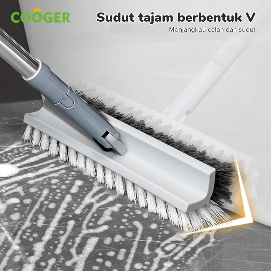 freemir x COOGER Sikat Lantai WC Bentuk V Sikat Kamar Mandi Multifungsi Menjangkau Sudut Dengan Pemb
