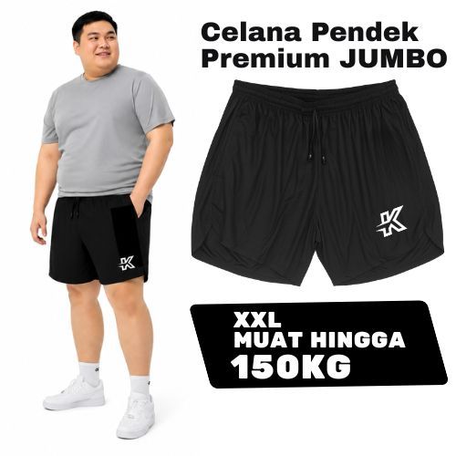 Celana Pendek Pria Cowok Super Jumbo DryFit Harian Santai Asli Jumbo Premium