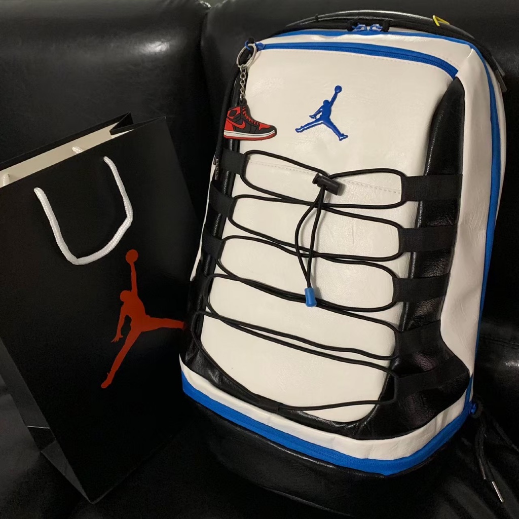 TAS RANSEL JORDAN RETRO 10 LEATHER BACKPACK ORIGINAL WHITE BLUE BACKPACK / RANSEL PRIA WANITA BEST S