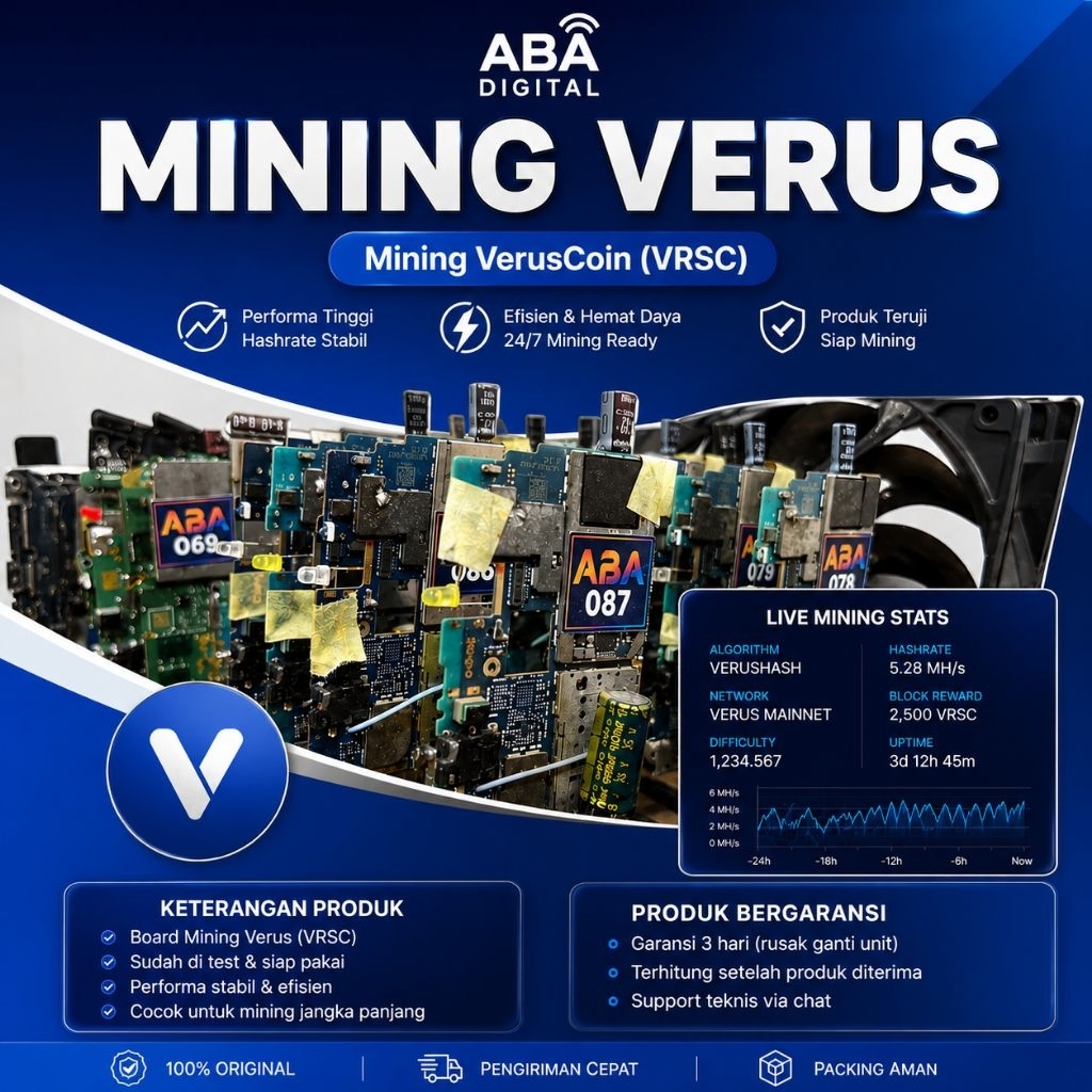 MESIN MINING KOIN VERUS (MESIN MIDO, Snapdragon Xiomi Note 4x)