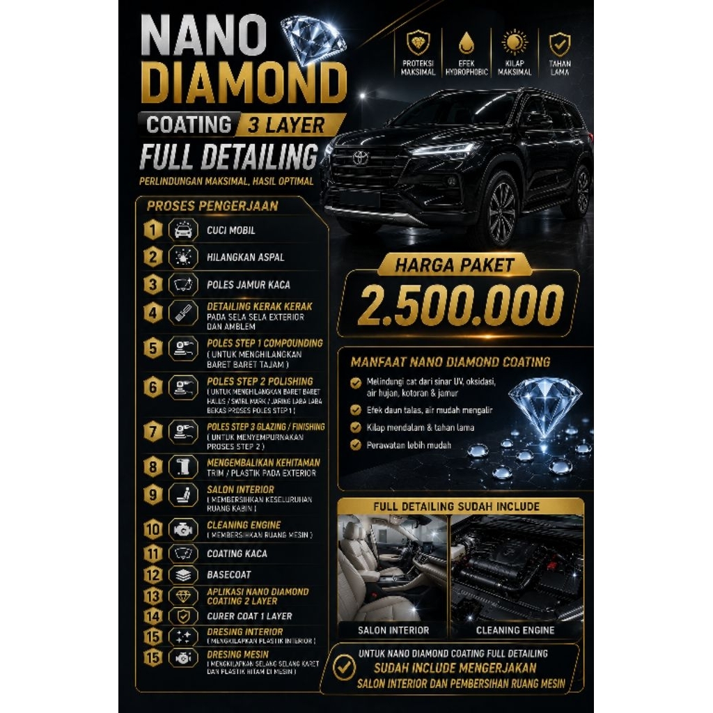 nano diamond coating full detailing